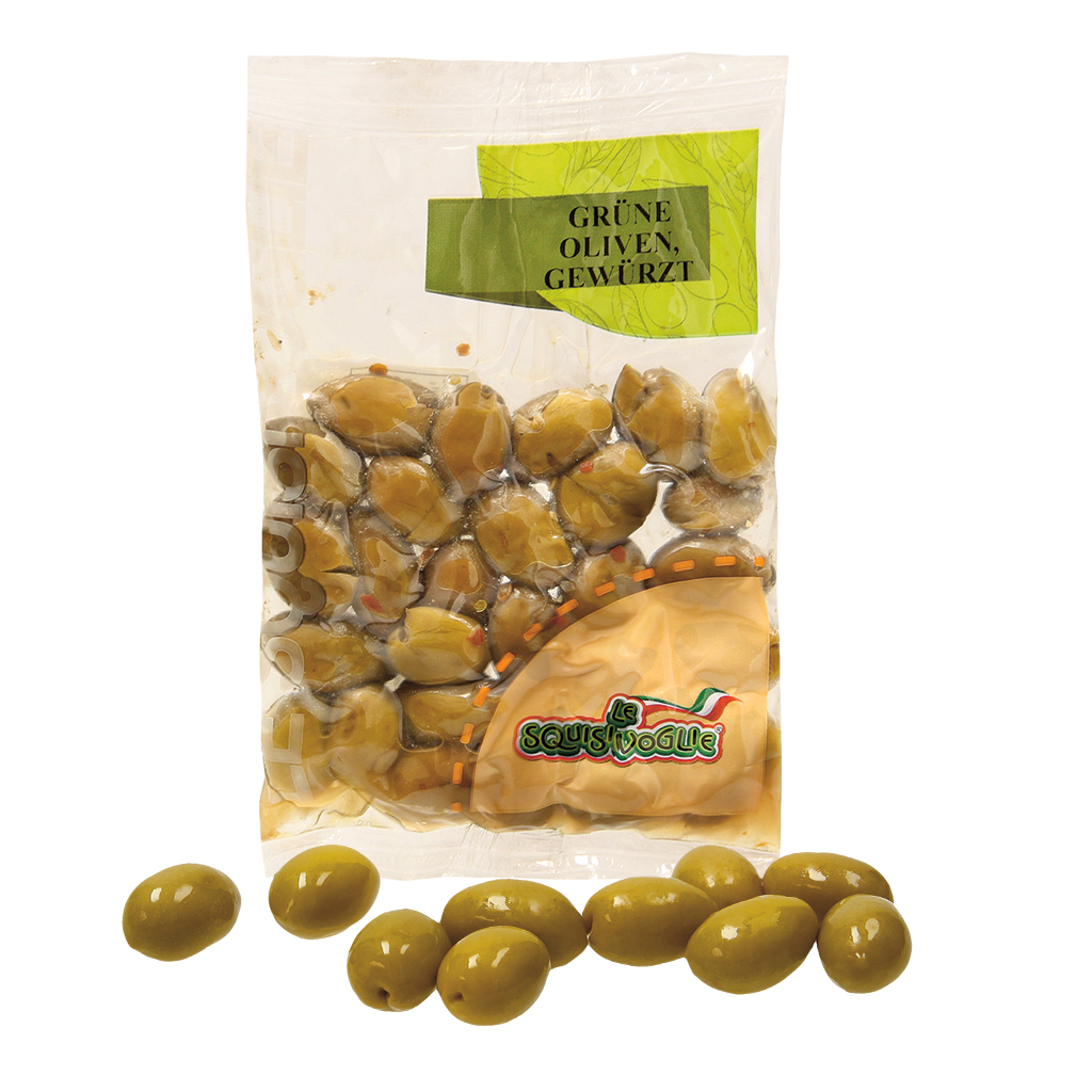 Зелёные оливки со специями