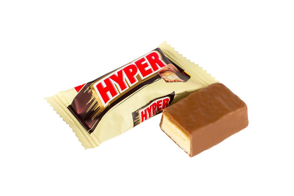 Hyper Snoep met karamel- en melksmaak in vetglazuur