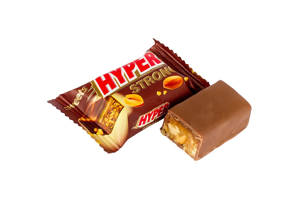 Хайпер Стронг – Конфета с арахисом в жировой глазури с какао