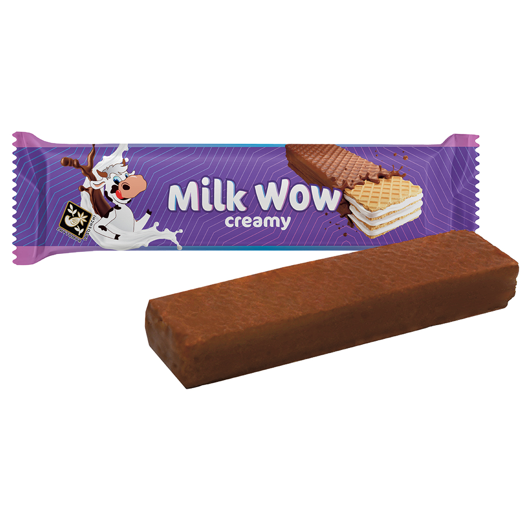 Milk Wow – Вафельная конфета со вкусом сливок в жировой глаз