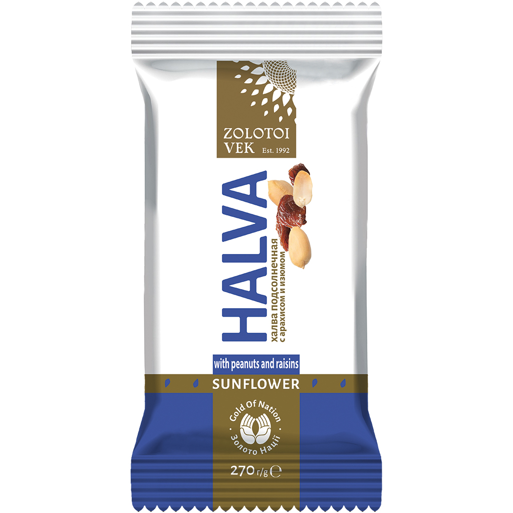 Халва из семян подсолнечника с арахисом и изюмом