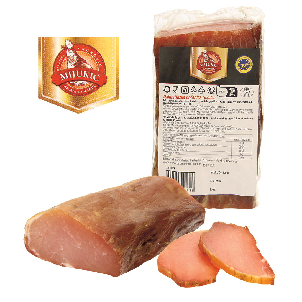 Окорок, без кости, соленый, сыровяленый, копченый