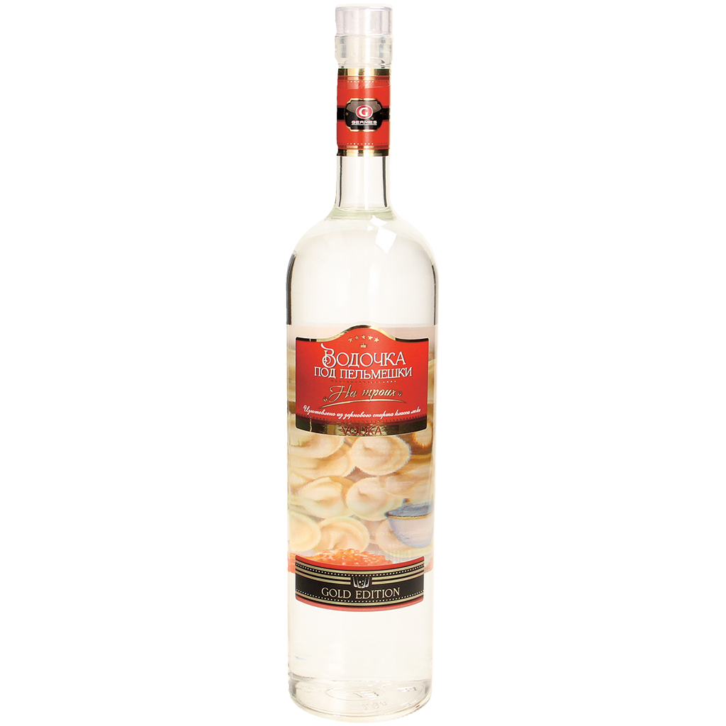 Wodka "Vodochka pod Pelmeshki na troich" 40% vol.
