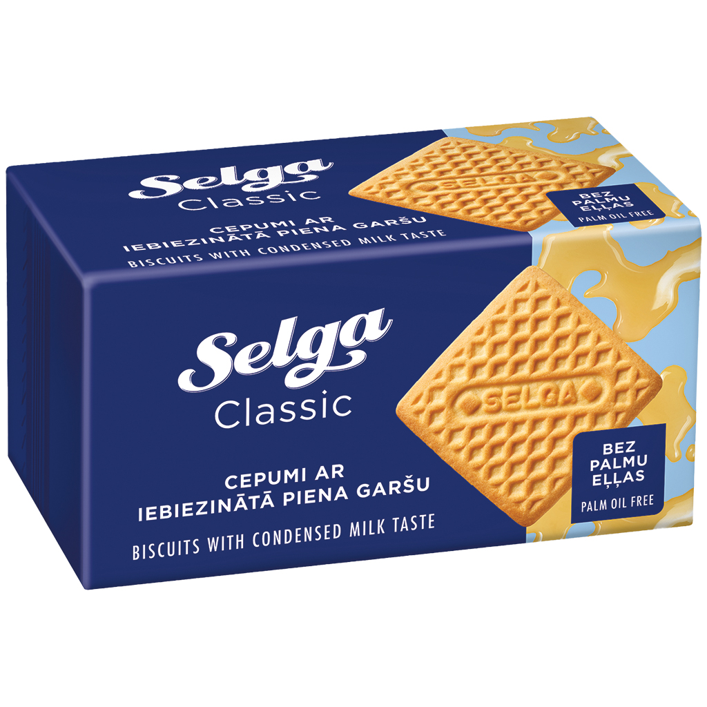 Печенье "Сельга" со вкусом сгущенного молока.
