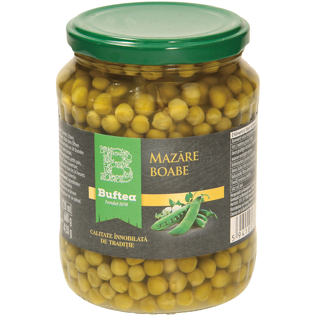 "Buftea-Mazare boabe in saramura" - Консервированный зелёный