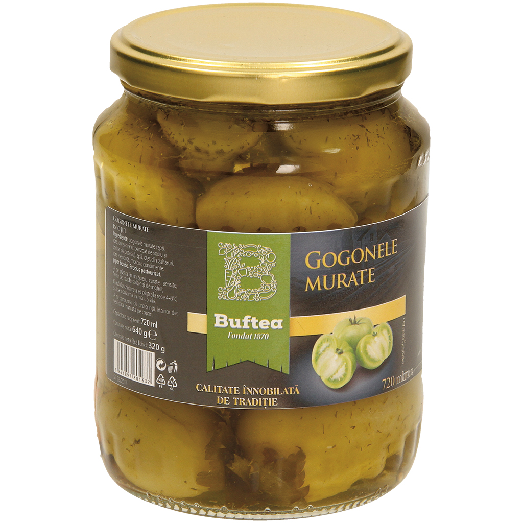 "Buftea-Gogonele murate in otet" - Зеленые помидоры маринова