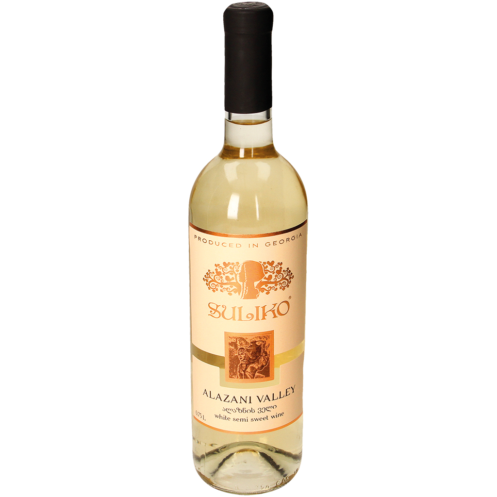 Вино белое полусладкое "Сулико - Алазанская Долина" 11% алк.