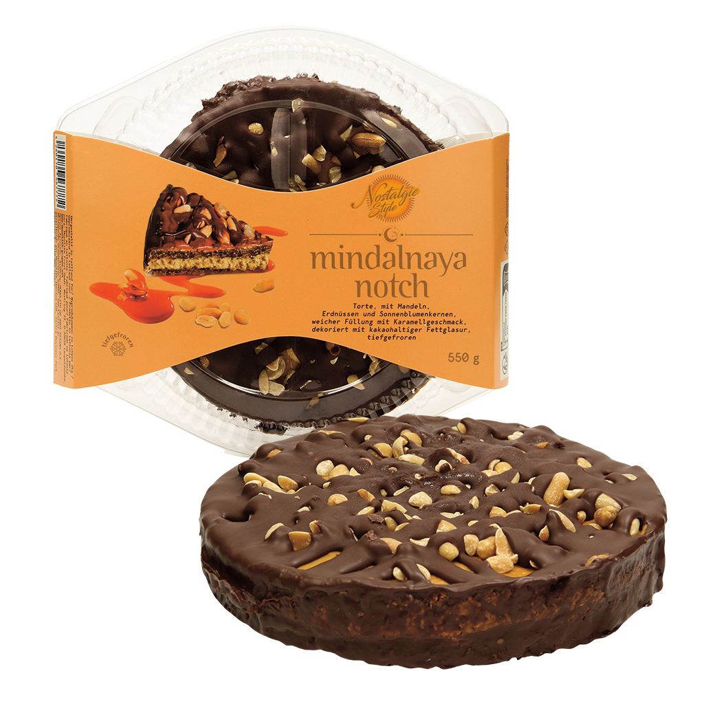 "Mindalnaya Notch" Taart, met amandelen en pinda's