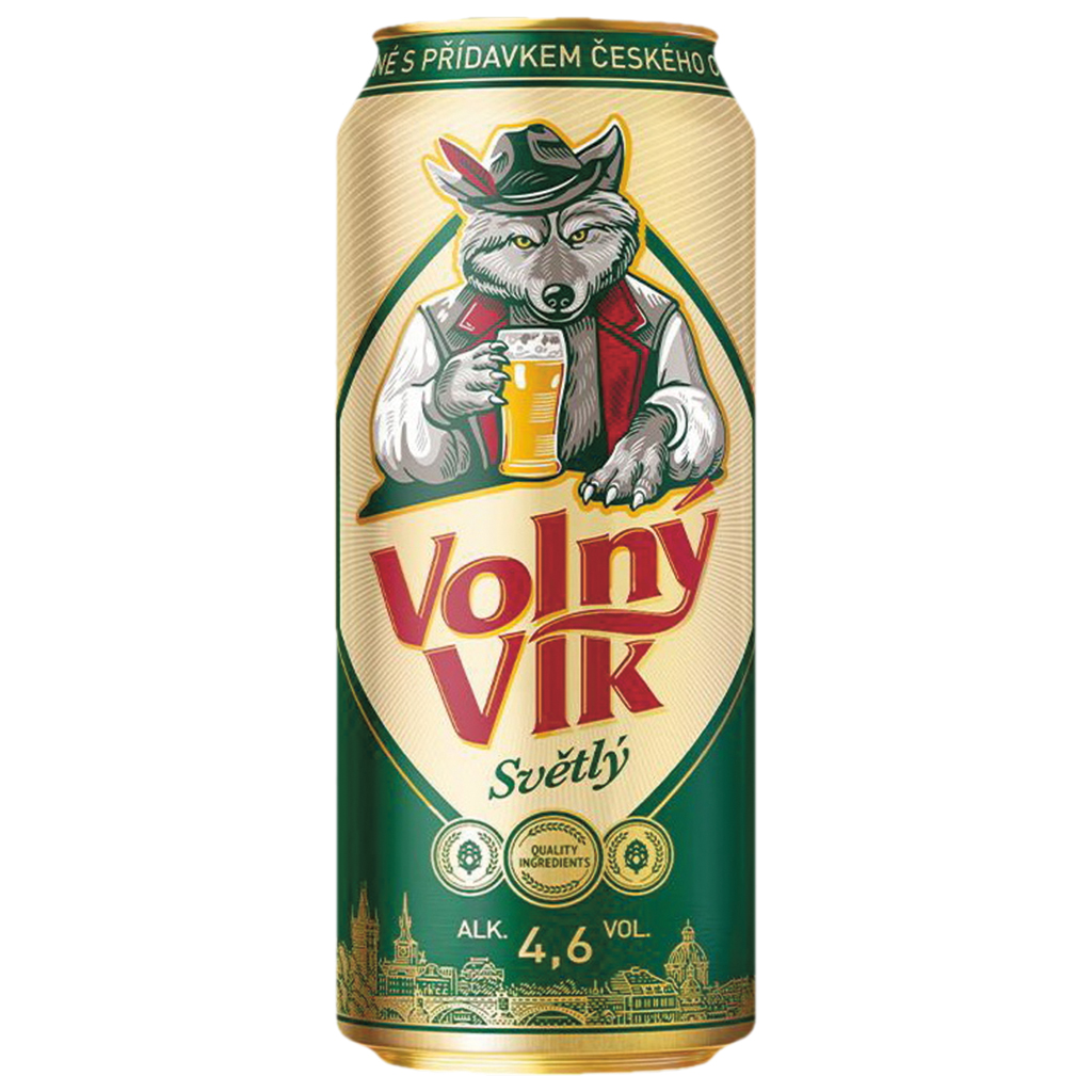 "VOLNY VILK" Пиво светлое , 4,6% алк.