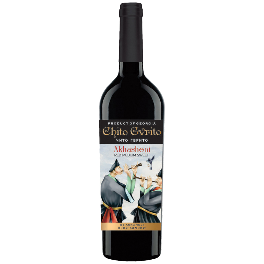 "CHITO GVRITO" Ахашени вино из Грузии, красное полусладкое,