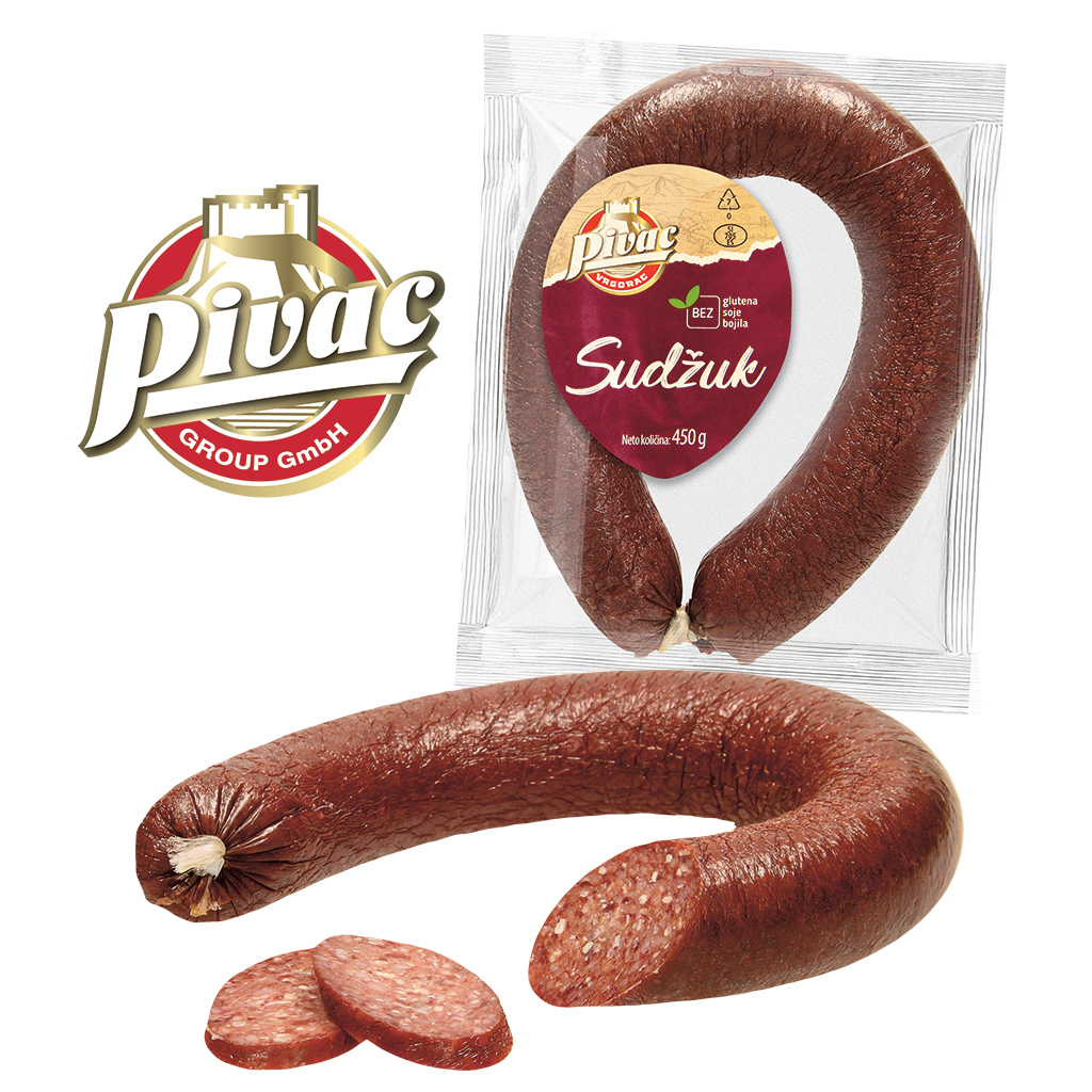 Bosnische Sudžuk Rundersalami, gerookt