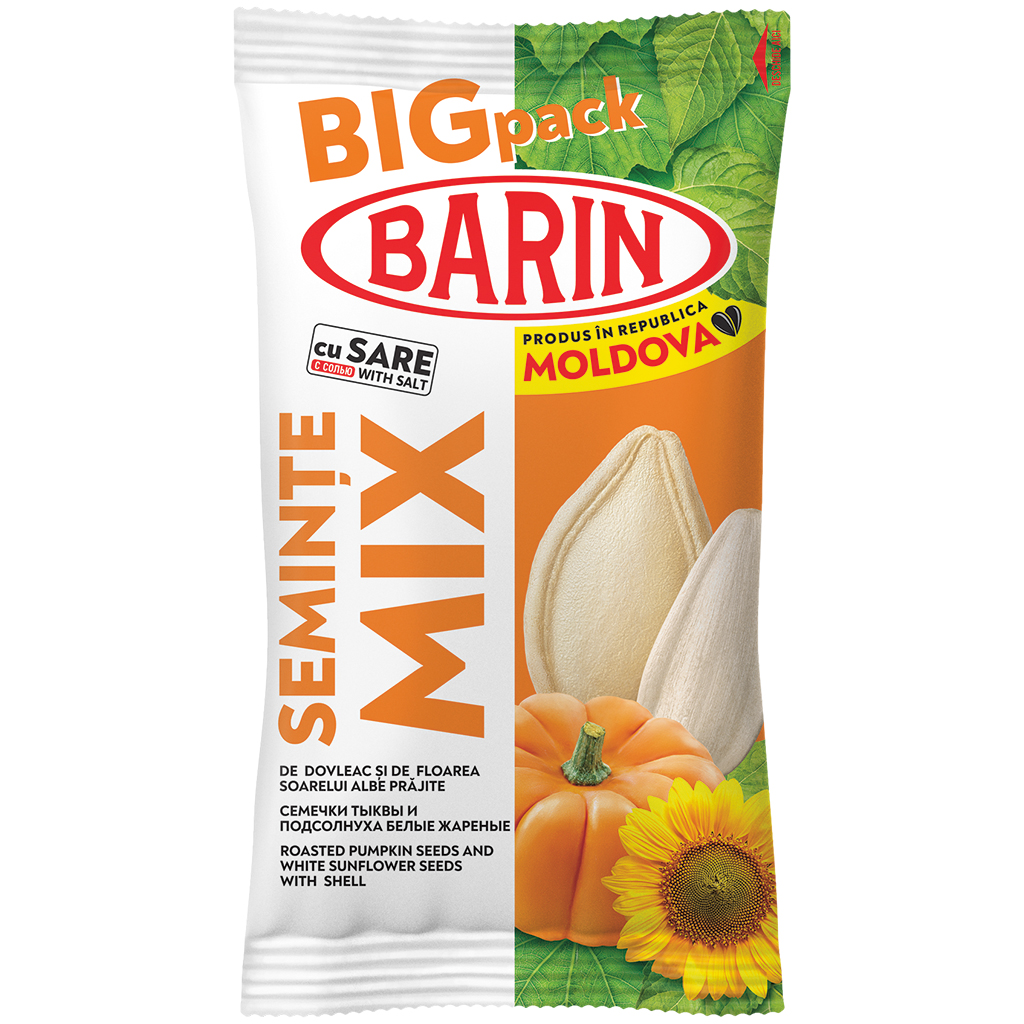 "BARIN" mengsel van geroosterde pompoenpitten en ongepelde witte zonnebloempitten, gezouten