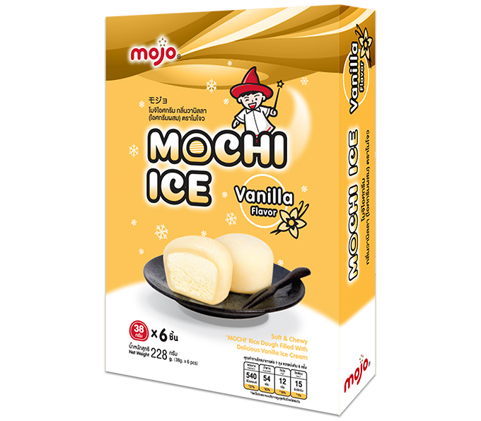 Mochi ijs met vanille smaak