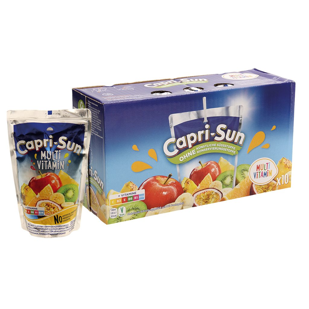 Vruchtensapdrank "Capri Sonne Multivitamin" met 12% vrucht