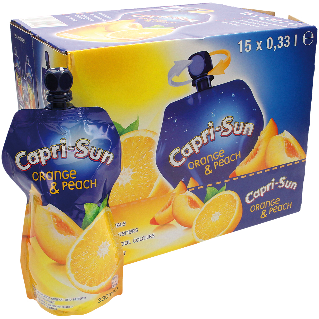 Vruchtensapdrank "Capri Sun- Oranje, Perzik" met 10% vrucht