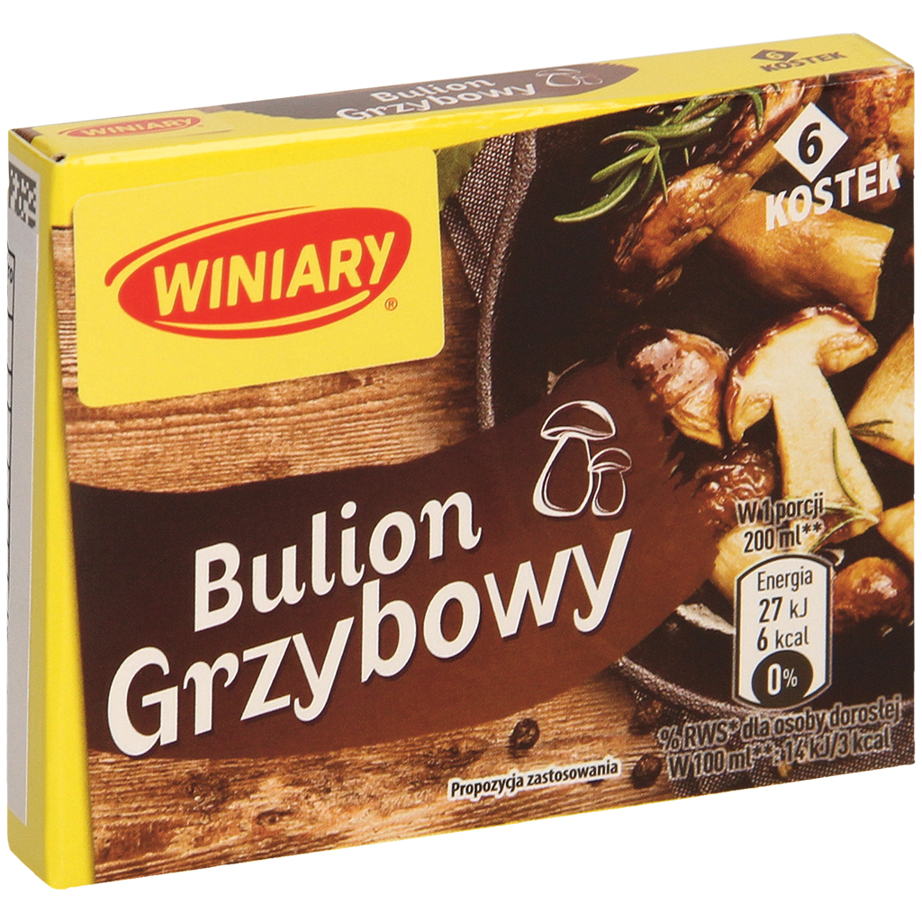 Bouillonblokjes voor heldere bouillon met paddenstoelen smaak
