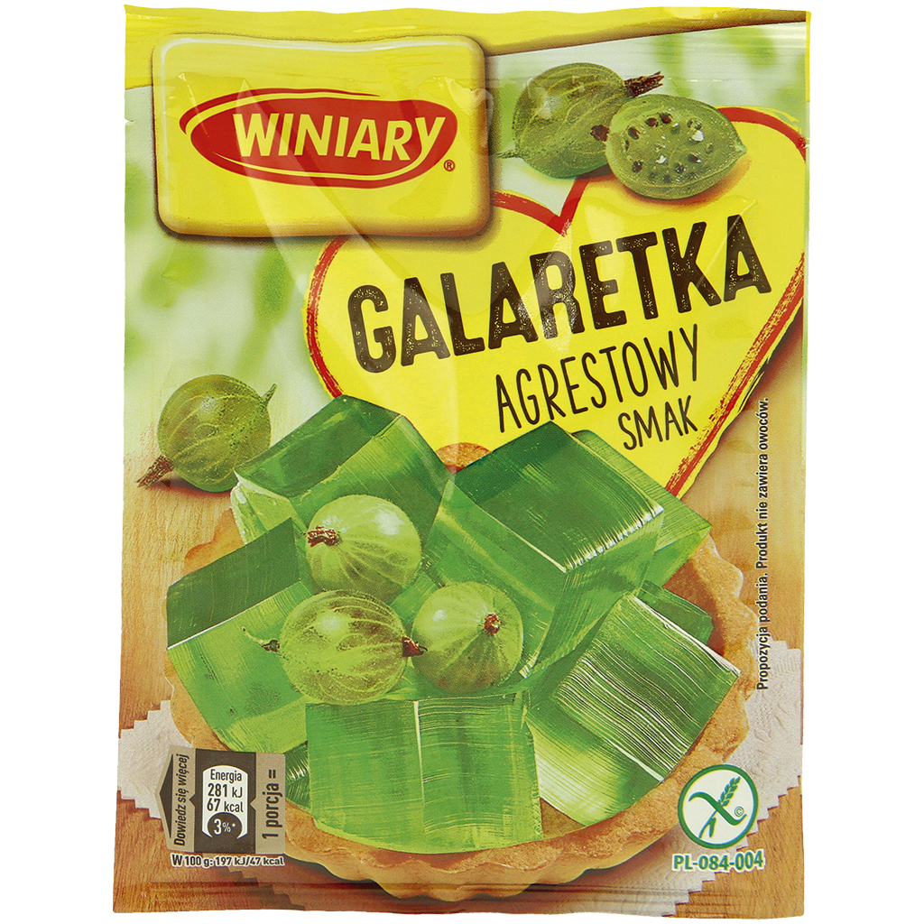 Gele dessert met kruisbes smaak "Galaretka agrestowy smak"