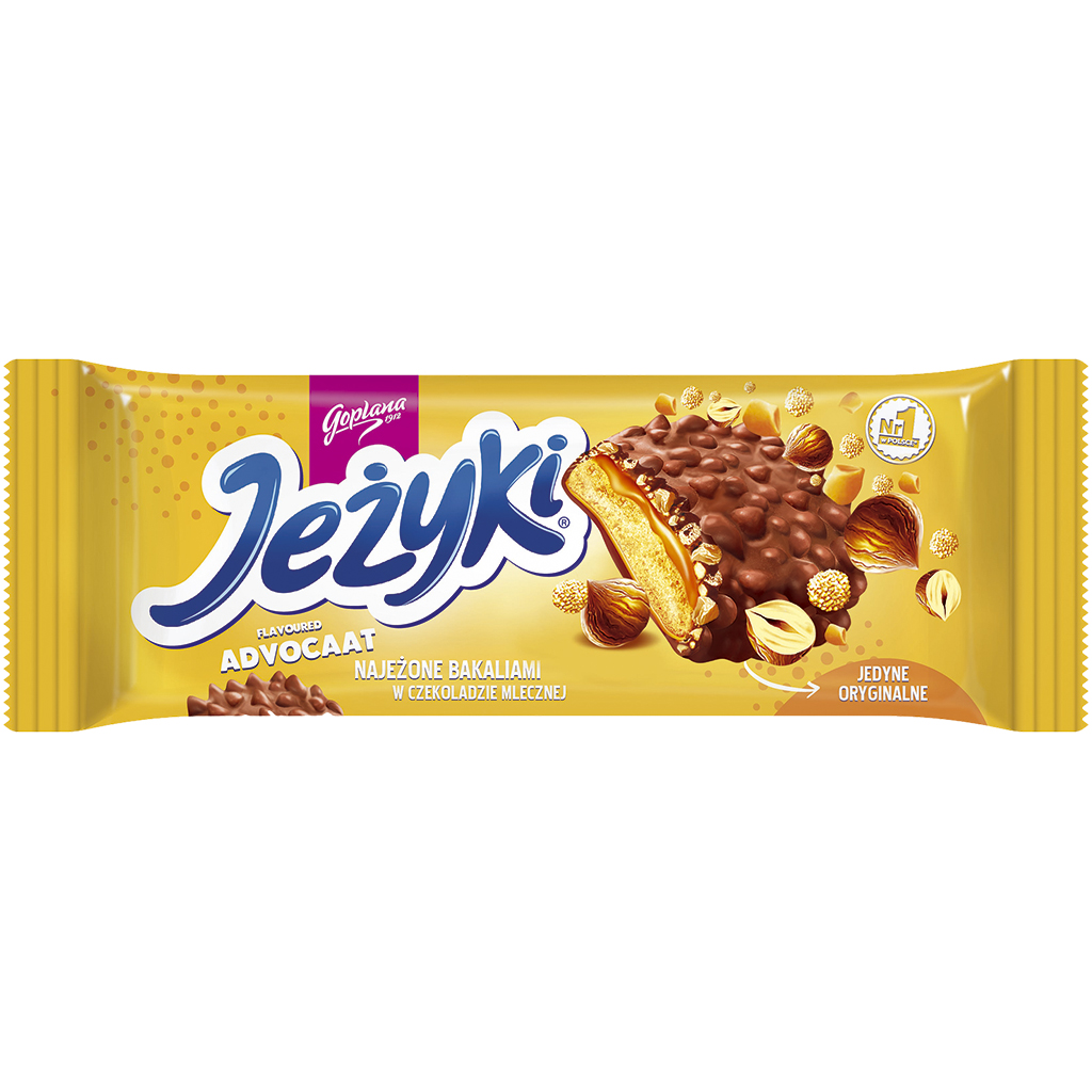 Theegebak "Jezyki Advocat" met 38% karamelglazuur
