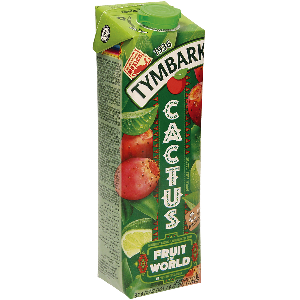 "Cactus" Meerfruitdrank met kaktussmaak. Met suiker en zoetstoffen. Zonder koolzuur, gepasteuriseerd, natuurlijk troebel.