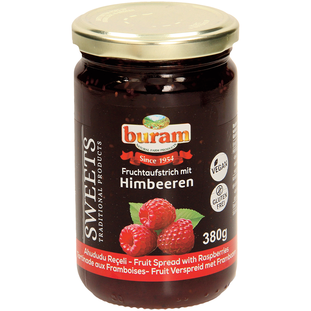 Vruchtenspread met frambozen