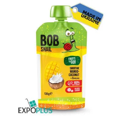 BOB SNAIL SMOOTHIE MANGO/COCONUT/LEMON (10X120G)