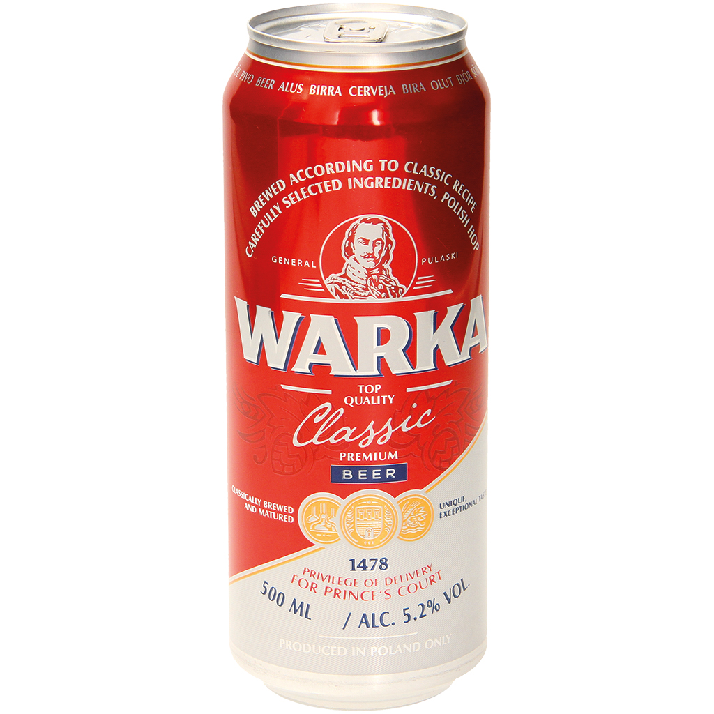 Пиво "Warka" 5,2% алк.