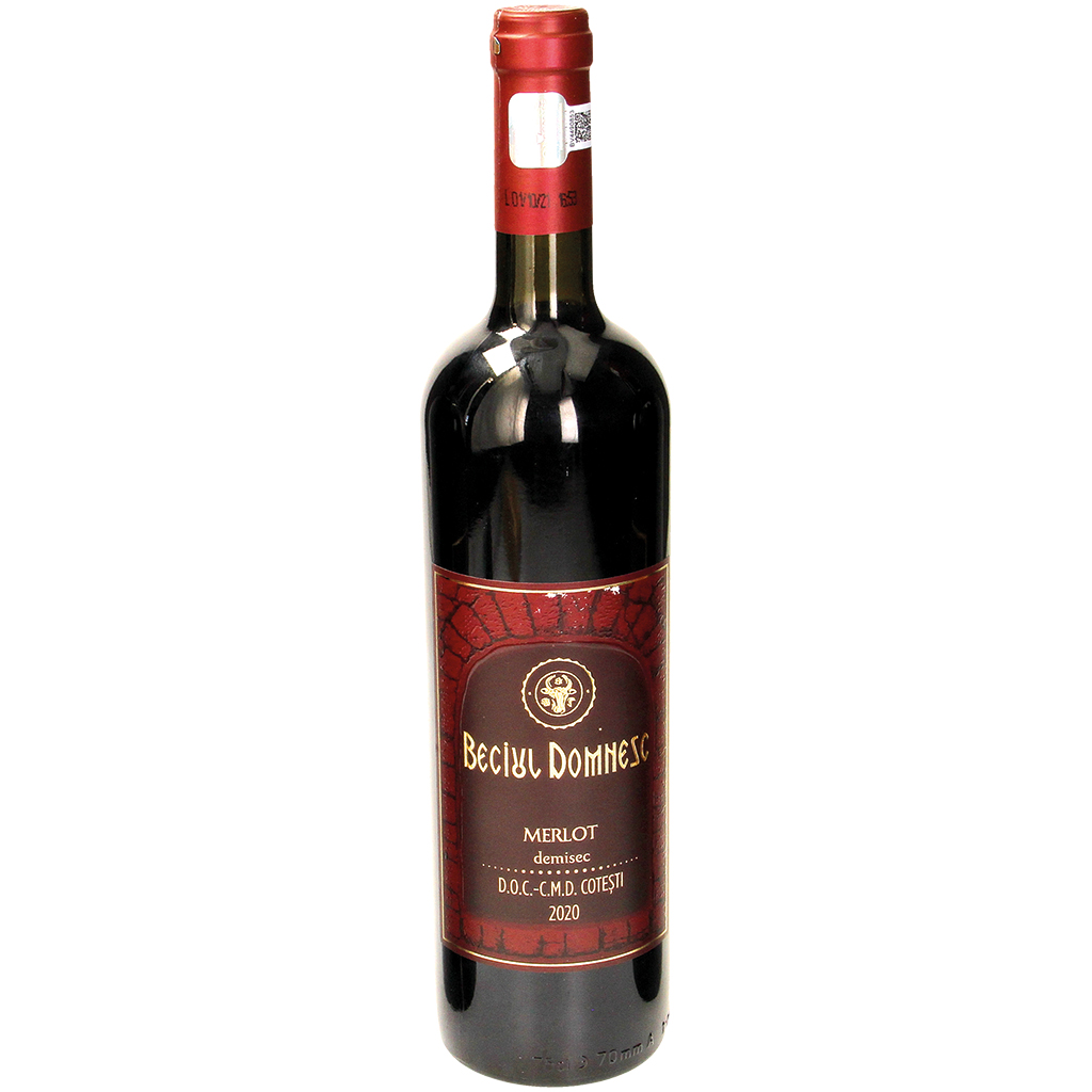 Vin rosu demi-sec, 13,5 % vol.