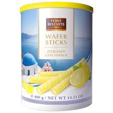 Wafelrolletjes met citroensmaakcrème 400g