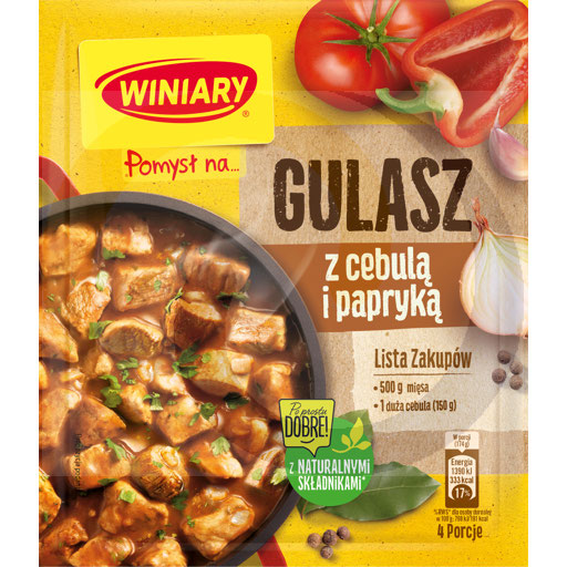 Winiary Idee voor goulash met ui en paprika 47g