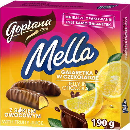 Jutrzenka Mella Citroen Gelatine in Chocolade 190 g