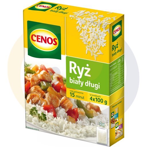 Ценос Белый Длинный Рис 400 г (4 Пакета)