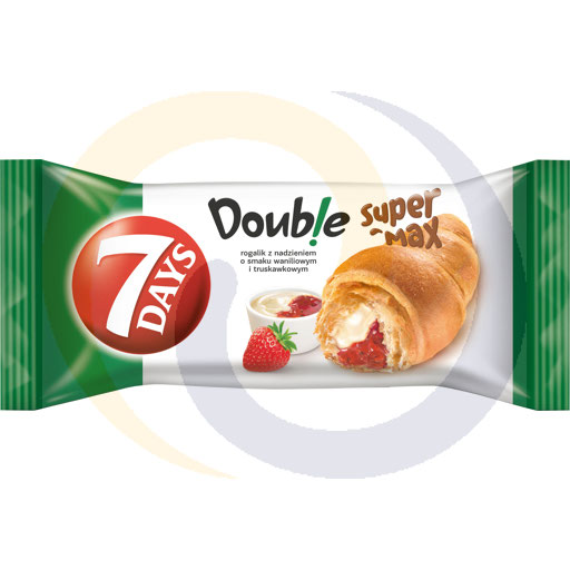 7Days Double croissant vanille–aardbei 110g