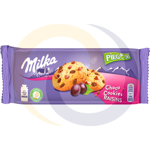 Milka Pieguski koekjes met chocolade en rozijnen 135g