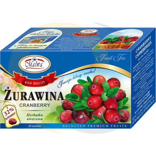 Малва Клюквенный фруктовый чай 40 г (20 x 2 г)