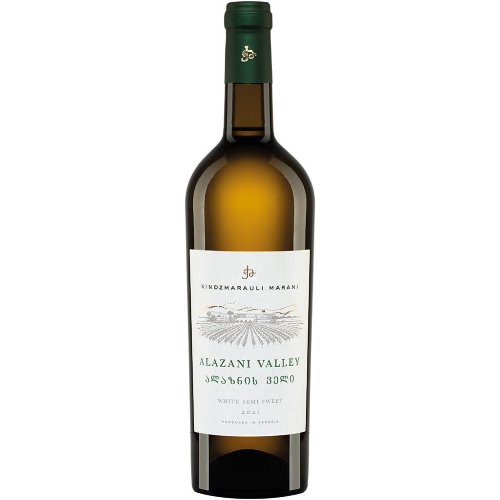 Alazani Valley witte wijn uit Georgië, zoet 12% vol.