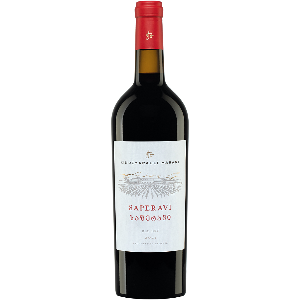 Saperavi uit Georgië, rode wijn, droog 12 % vol.
