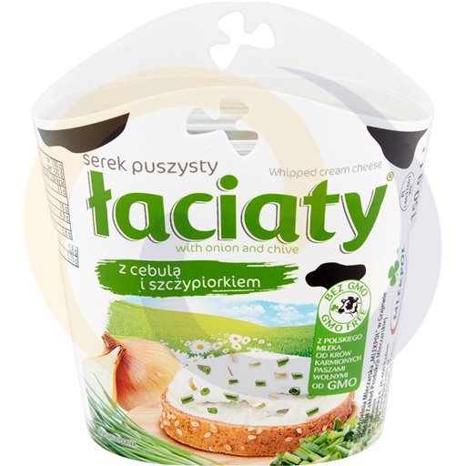 Сливочный сыр с луком и шнитт-луком Łaciaty 150 г
