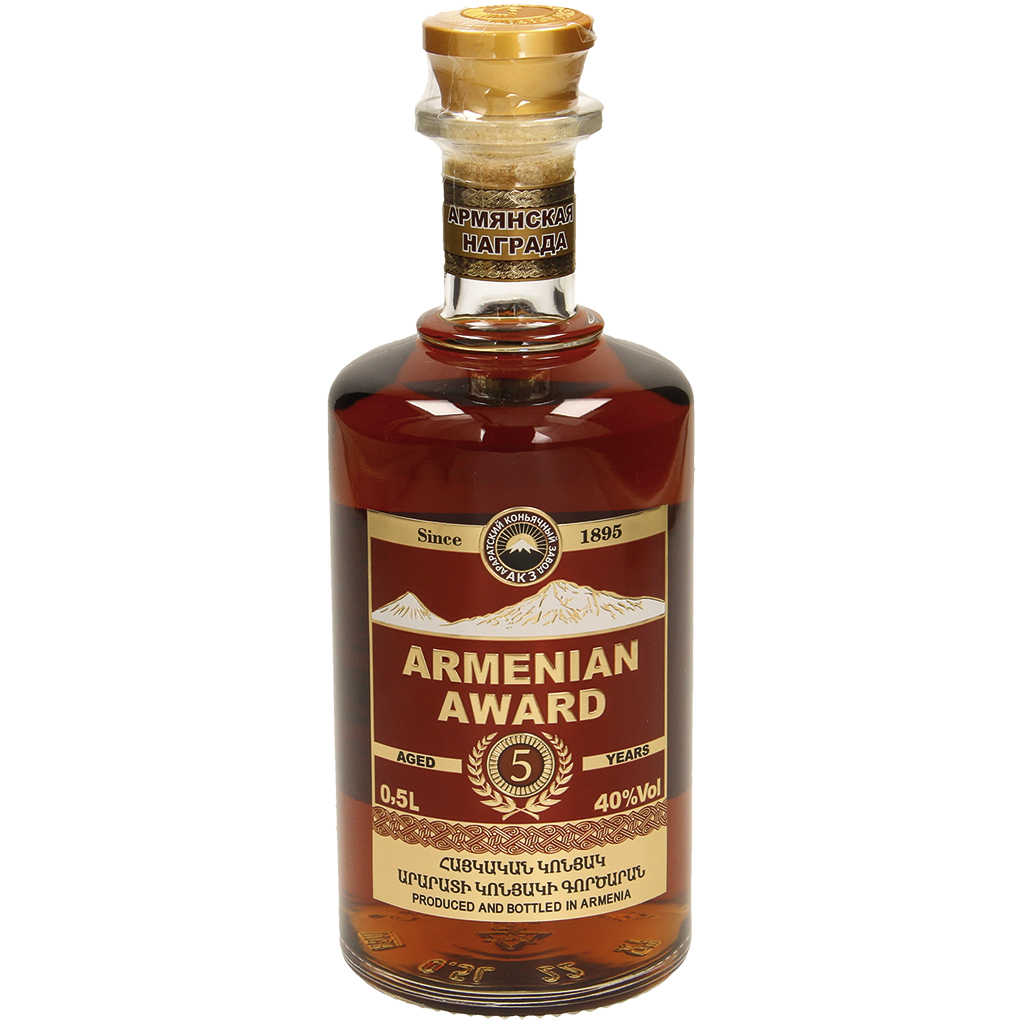 Armeense brandewijn (Brandy) 5 jaar 40 % vol.