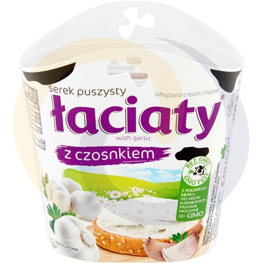 Сливочный сыр с чесноком Łaciaty 150 г