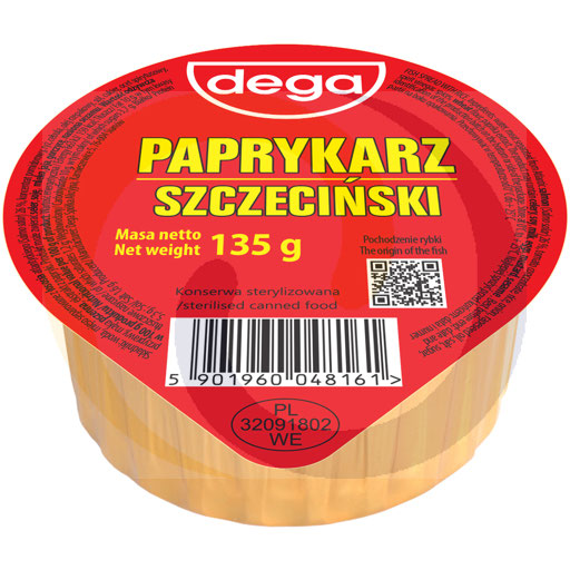 Dega Paprykarz Szczeciński Vispaté met Rijst 135 g