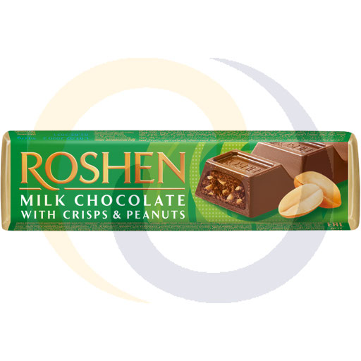 Chocoladereep met pinda vulling 38g/30st/6dozen Roshen