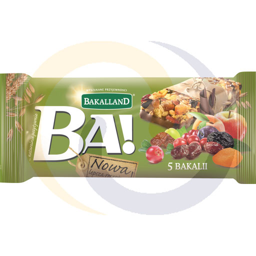 Bakalland graanreep met 5 gedroogde vruchten 40g