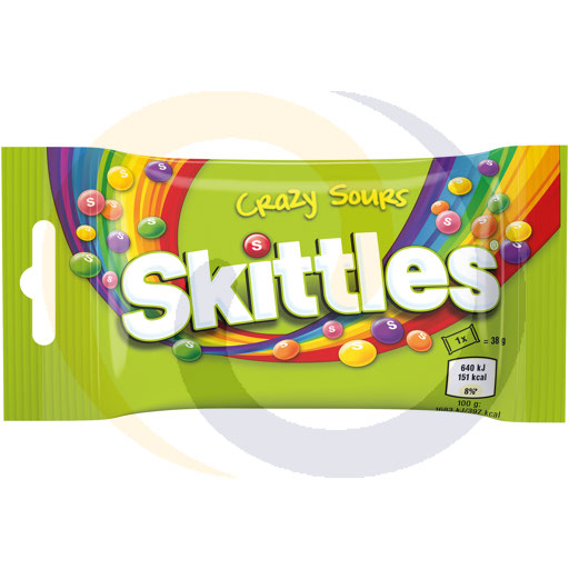 Wrigley Skittles Crazy Sours Dragees 38g