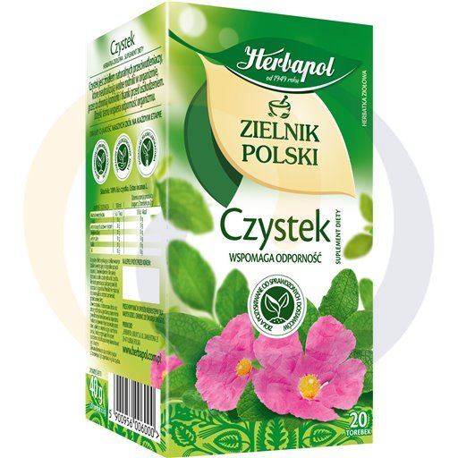 Herbapol Zielnik Polski Dieet Supplement Kruidenthee Cistus 40 g (20 x 2 g)