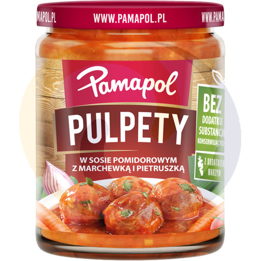 Фрикадельки из мяса и овощей в томатном соусе 500г Pamapol