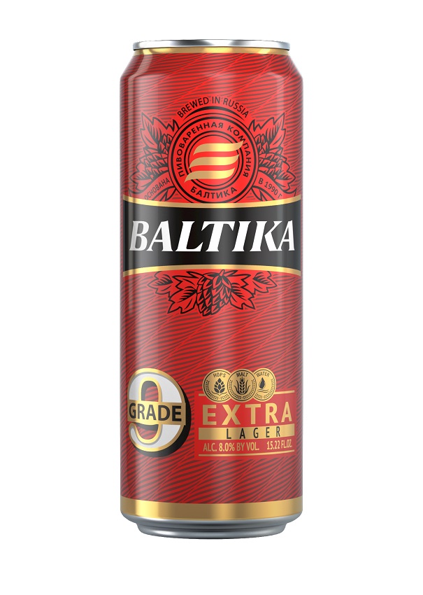 Пиво Светлое крепкое "Балтика Nr.9", 8% алк.