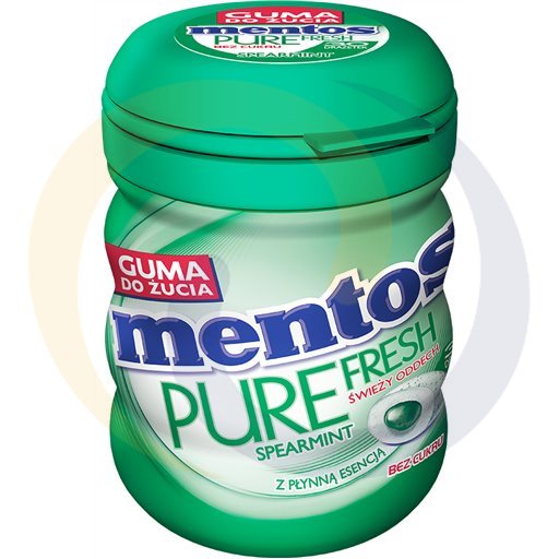 Mentos Pure Fresh Spearmint Suikervrije Kauwgom 60 g (30 Stuks)