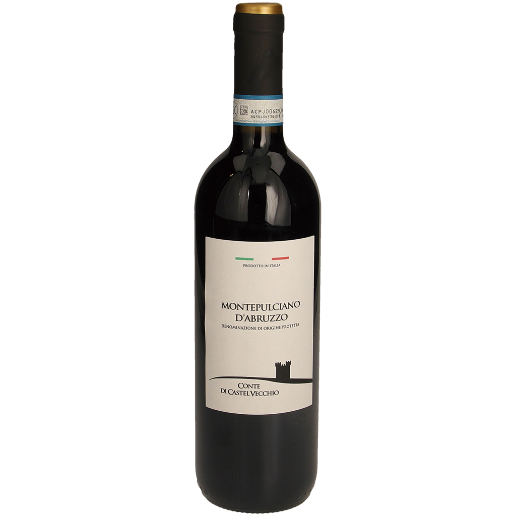Rode wijn uit Italië, g.U. Montepulciano d'Abruzzo.