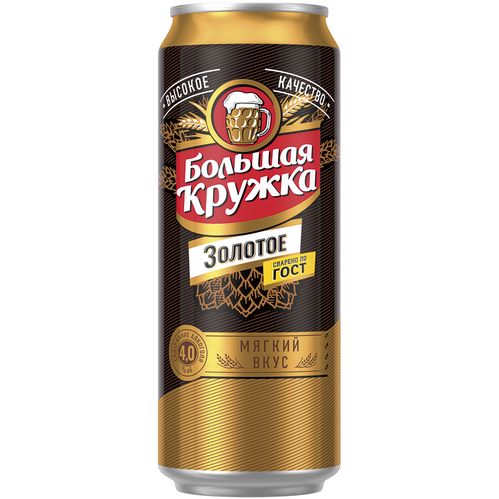 Licht bier "Bolschaya Kruzhka Zolotoye" 4,0% vol.