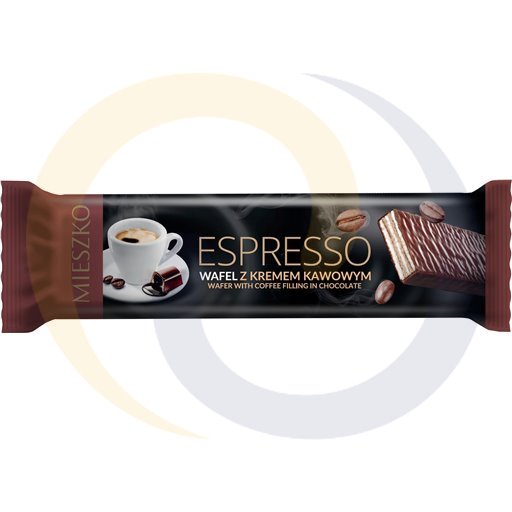 Mieszko Espresso Wafel met Koffievulling in Chocolade 34 g